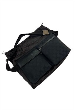 Gucci bumbag black GG monogram print belt bag fanny pack