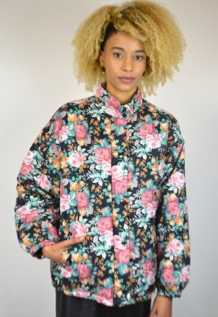 VINTAGE 90'S FLORAL PRINT PADDED JACKET