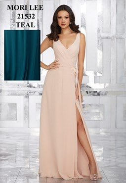 Keyhole Back  Prom, Evening or Bridesmaids Chiffon Dress