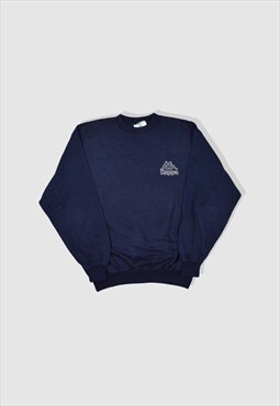 Vintage 90s Kappa Logo Sweatshirt in Navy Blue