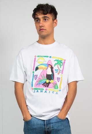 90'S VINTAGE T-SHIRT JAMAICA TOUCAN