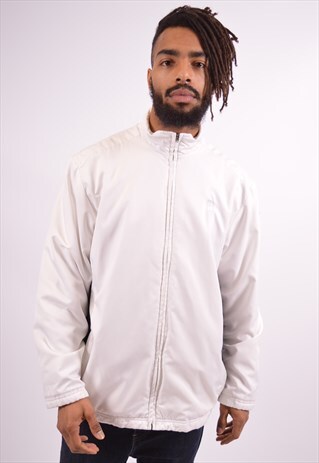 NIKE MENS VINTAGE TRACKSUIT TOP JACKET LARGE WHITE 90S