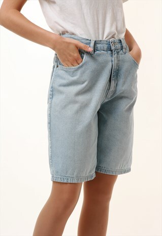 80S VINTAGE DENIM HIGH WAISTED MOMS SHORT 1067