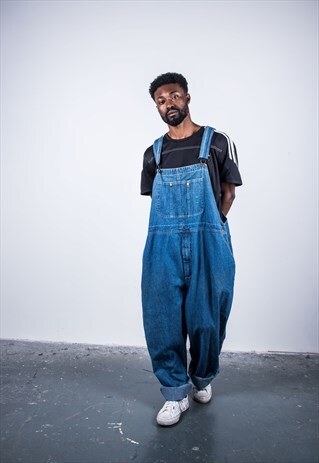 VINTAGE BLUE DENIM DUNGAREES