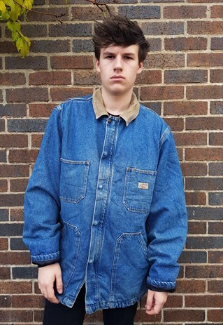 VINTAGE DICKIES DENIM JACKET WITH CORD COLLAR