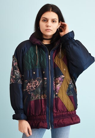 80'S RETRO ATHLEISURE PUFFER JACKET
