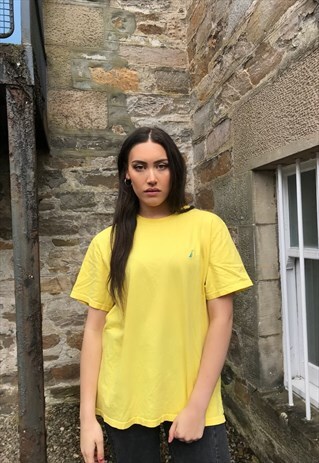 VINTAGE NAUTICA OVERSIZED UNISEX TEE YELLOW