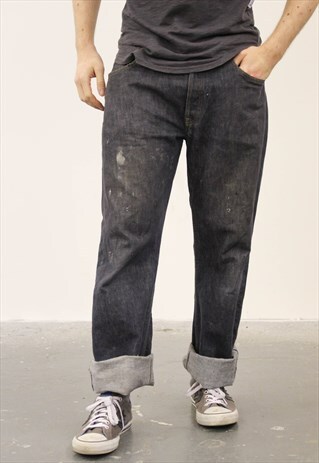 VINTAGE BLUE LEVI'S 501 PAINT JEANS