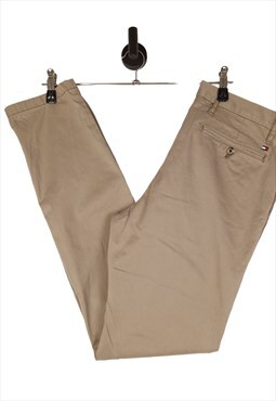 Tommy Hilfiger Chino Trousers Size W34 L34 Beige Men's 