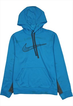 Vintage 90's Nike Hoodie Sportswear Swoosh Blue Medium