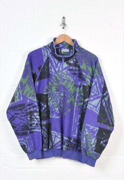 Vintage Adidas Adventure Fleece 1/4 Zip Retro Pattern Purple