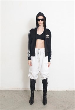 Vintage 90s Parachute Pants White