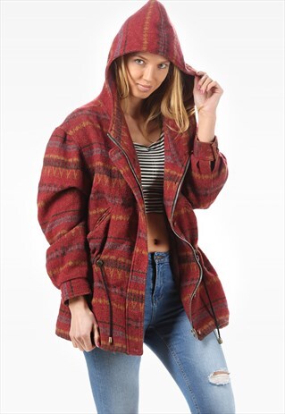 AZTEC BLANKET COAT WOOL