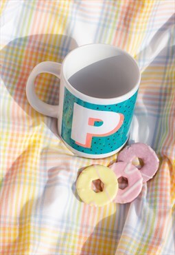 Colourful Alphabet Letter P Mug 