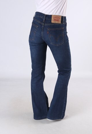 LEVIS 544 FLARE DENIM JEANS FLARED LEG UK 8 (C5C)