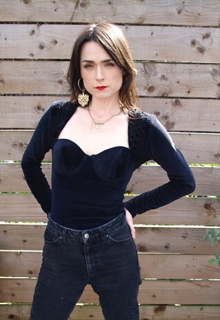 VINTAGE 80'S VELVET BODY