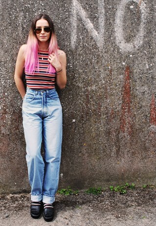 VINTAGE 90'S BLUE HIGH WAIST JEANS