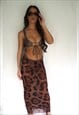 LEOPARD SHEER MAXI SKIRT