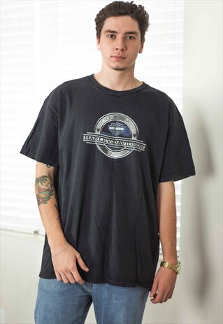 VINTAGE HARLEY DAVIDSON T-SHIRT LOGO 90S XXL 10.2