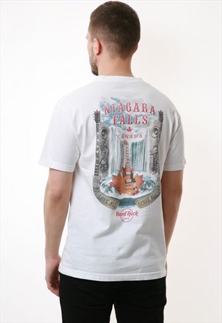 90S HARD ROCK CAFE NIAGARA GRAPHICS COTTON T-SHIRT 16966