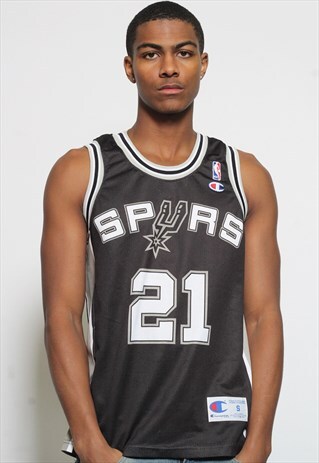 VINTAGE CHAMPION NBA SAN ANTONIO SPURS TIM DUNCAN JERSEY
