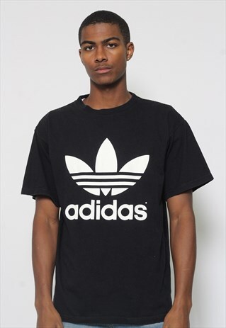 VINTAGE ADIDAS LOGO T-SHIRT BLACK