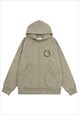 Utility hoodie extreme zipper pullover old wash punk jumper