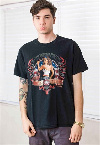 VINTAGE HARLEY DAVIDSON T-SHIRT LOGO 90S L 9.1