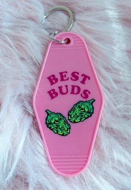 Best Buds Pink Keychain