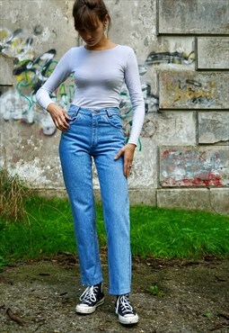 Vintage 90s DIESEL Straight Women Jeans in Light Blue