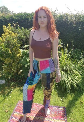 PATCHWORK AZTEC BATIK ADULT TROUSERS HIPPY FESTIVAL BOHO