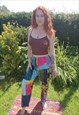 Patchwork Aztec Batik Adult Trousers Hippy Festival Boho  