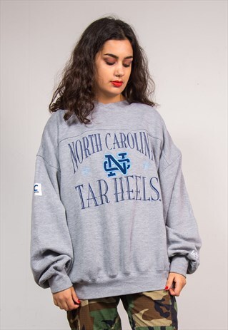 VTG 90'S GREY NORTH CAROLINA COLLEGE SPORTS SWEATSHIRT