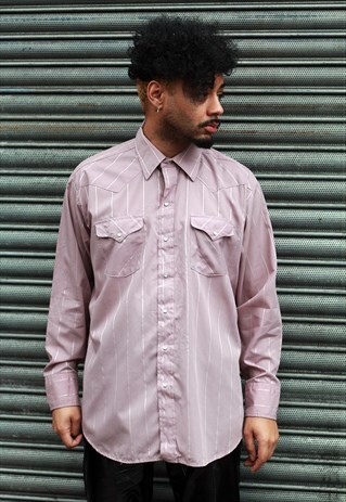 VINTAGE AMERICAN WESTERN PRESSED STRIPED SHIRT
