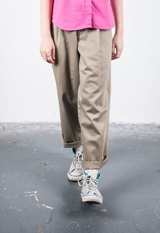 DOCKERS VINTAGE 1980S BEIGE TROUSERS