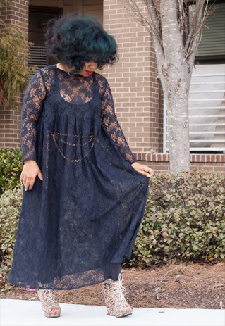 VINTAGE 90'S GOTH LACE DRESS