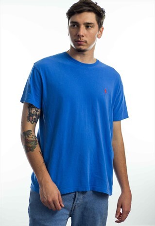 VINTAGE POLO RALPH LAUREN T-SHIRT LOGO 90S M 5.8