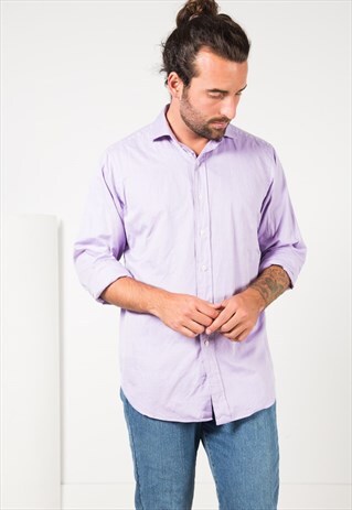 VINTAGE 80'S POLO RALPH LAUREN COTTON SHIRT / S4255
