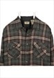 NORTH WEST BLUE 90'S TARTENED LINED CHECK BUTTON UP SHIRT LA