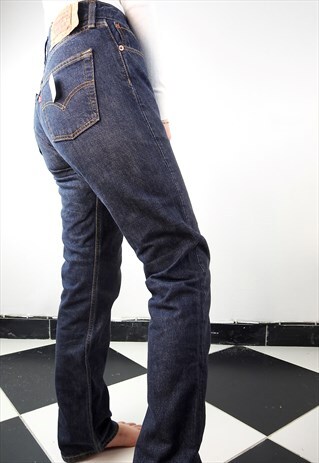 VINTAGE DARK BLUE 501 HIGH WAISTED 028 JEANS