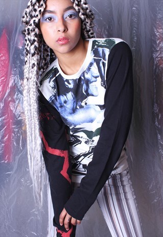 FELICIDADES DESIGUAL Y2K GRAPHIC TEE