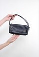 MINIMALIST BLACK MINI BAG, VINTAGE 90S CASUAL TOP HANDLE BAG