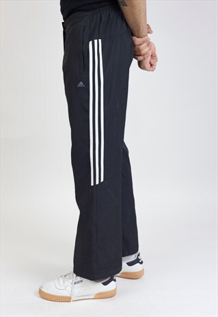 VINTAGE 90'S NIKE BLACK SHELL TRACKSUIT BOTTOMS