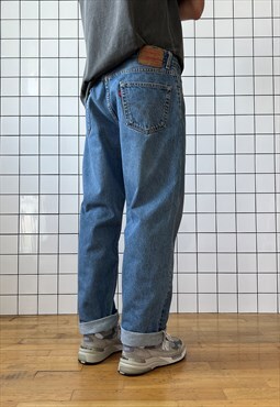 Vintage LEVIS 550 Jeans Denim Pants 90s Washed Blue