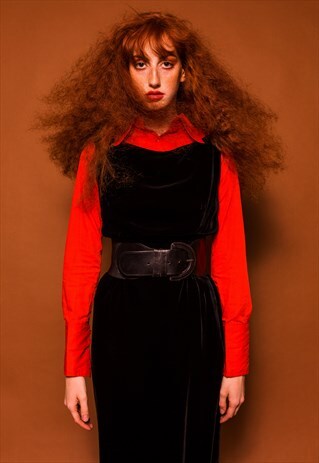 ORANGE DAGGER COLLAR SHIRT