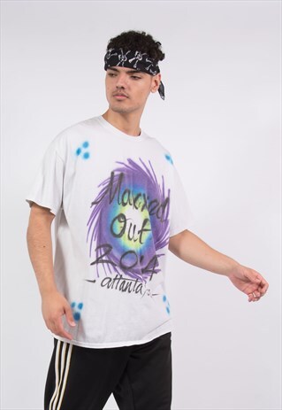 MAXXED OUT ATLANTA T-SHIRT TIE DYE GRAFFITI STYLE