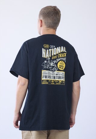 VINTAGE MENS CHAMPIONSHIP MOTORCYCLE BIG LOGO T-SHIRT
