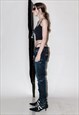 VINTAGE Y2K SEXY ED HARDY LOW RISE SLIM JEANS IN DARK WASH