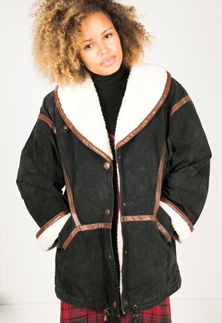 VINTAGE 80S WINTER SHEEPSKIN COAT / R010