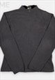 Nike dark grey fleece 1/4 zip jumper womans size L